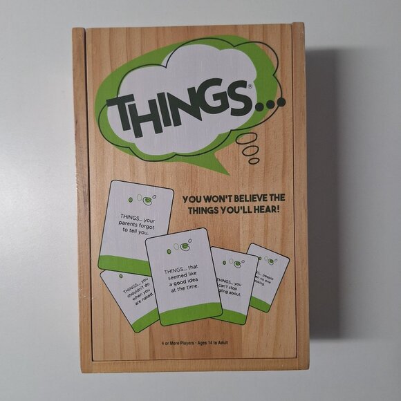 Things Party Game By PlayMonster Cards Fun Wooden Box‎ Sealed - Picture 4 of 4